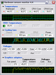 hardware sensors monitor screenshot